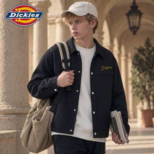 Dickies拼接翻领按扣开衫夹克