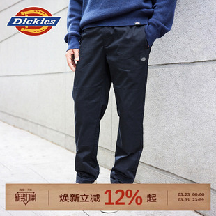 男女情侣同款 Dickies帝酷适春秋新色松紧腰围双膝裤 小LOGO休闲裤