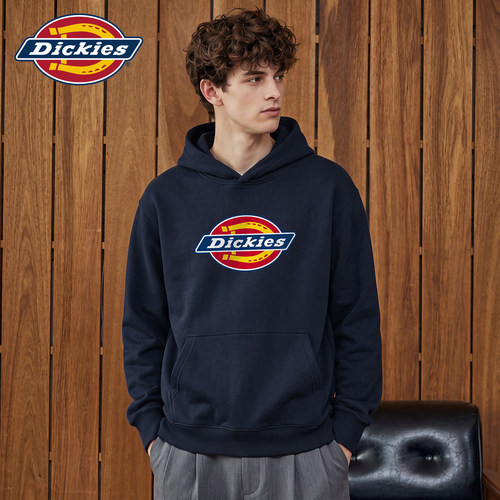 Dickies印花袋鼠兜连帽套头卫衣