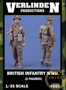 威灵顿Verlinden#635原品  1/35 英国步兵树脂兵人