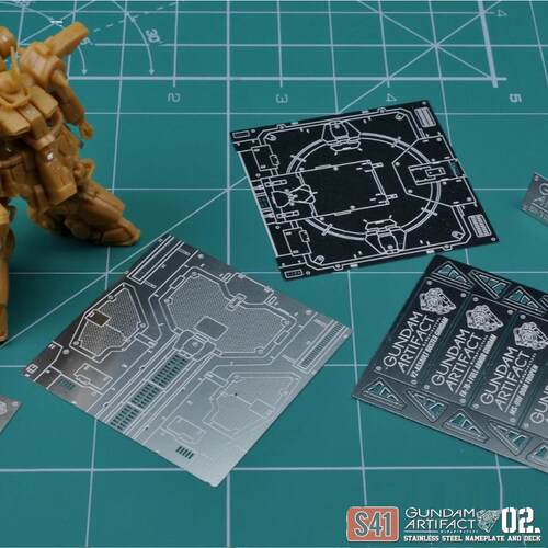 S41 万代食玩 高达ARTIFACT 02款 蚀刻片地台金属铭牌