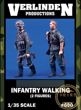 威灵顿 Verlinden#690原品 1/35 步兵树脂兵人行军
