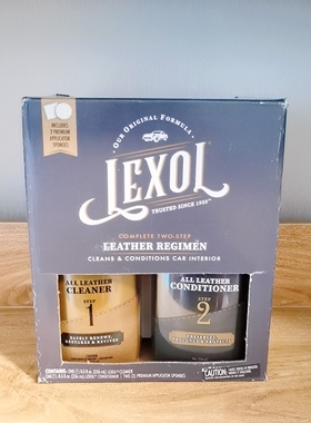 现货Lexol Leather Conditioner and Leather Cleaner Kit Use