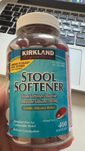 现货Kirkland Signature Stool Softener 100 mg 400 Softgels