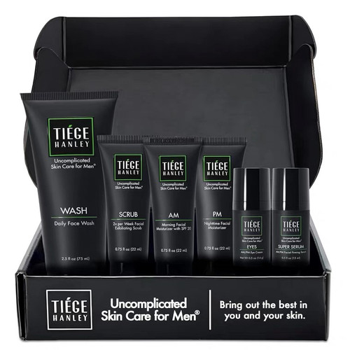 Tiege Hanley Mens Skin Care Set, Anti-Aging Skin Care Routin