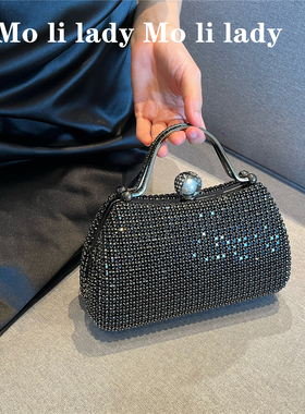 轻奢镶钻高端礼服手拿包镶钻包新款名媛配旗袍晚宴包女手提斜挎女