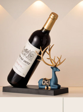 树脂中式新中式麋鹿红装饰摆件
