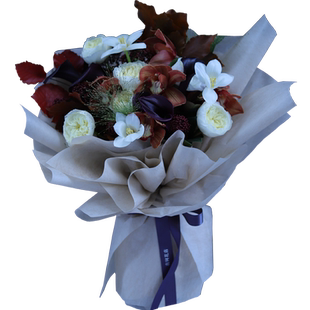 有间花店定制花束七夕情人节丁香花奥斯汀进口玫瑰鲜花同城速递