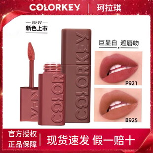 Colorkey珂拉琪可可粉雾唇泥B925哑光雾面N06口红豆沙红棕色N08