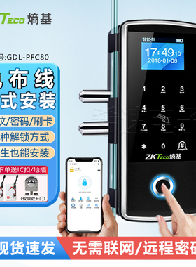 ZKTeco/熵基科技GDL-PFC80指纹门禁办公室玻璃门夹锁门禁系统
