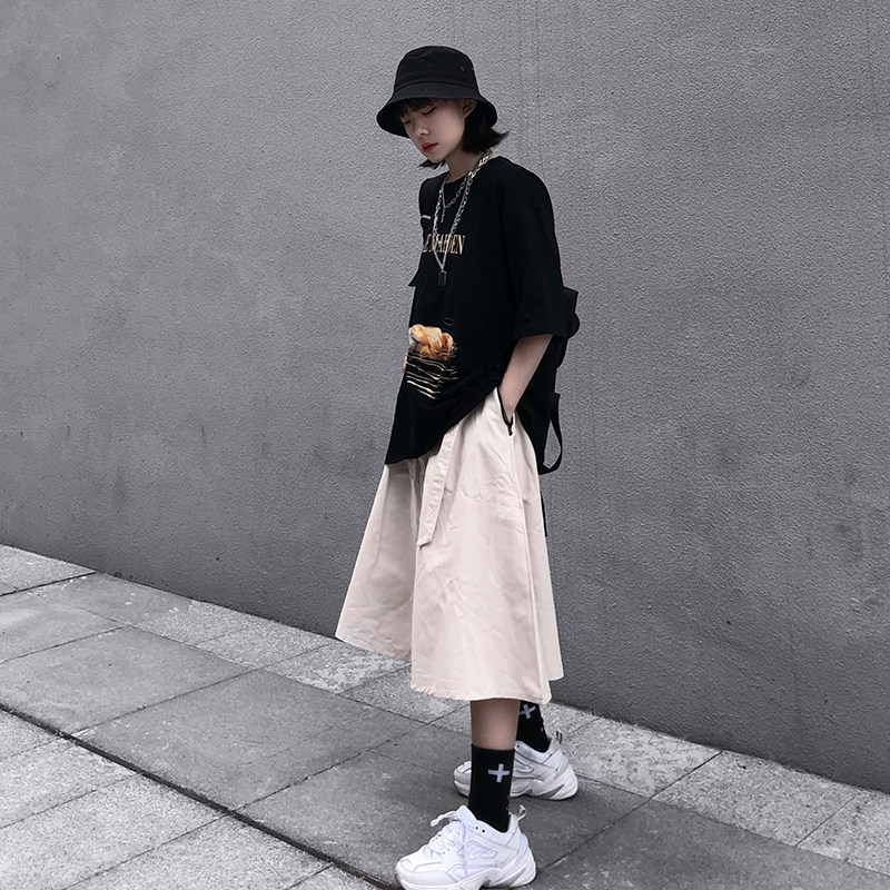 有理想国潮19ss基础双色高腰长裙卡其色裙子休闲工装裙女PATT UN|msdalam kategori Butik wanita / wanita, skirt - dari Buy2taobao.com untuk memberikan perkhidmatan ejen Taobao profesional membeli