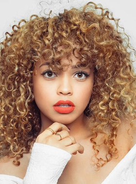 外贸非洲小卷假发短卷发女士爆炸头黑人化纤头套hair Afro wigs