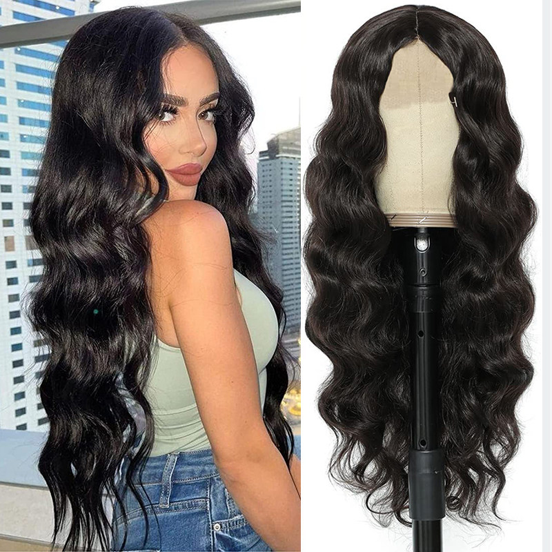 长款大波浪假发前额蕾丝女全头套