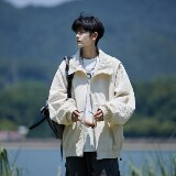 相机片外景新款夹克青年男大码宽松休闲外套可二开6633P88控128，男装夹克，电商A034