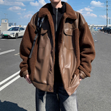 外景加厚休闲外套冬大码羊羔毛棉服青年男棉衣6681P118控168，男装棉衣，电商A034