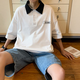 潮时尚短袖polo衫流行宽松休闲上衣男装大码T恤A0342205P30，男装Polo衫，电商A034