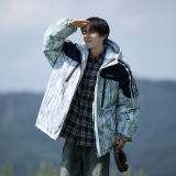 港风冬新款大码连帽棉衣潮男休闲加厚棉服潮牌外套6678P118控168，男装棉衣，电商A034