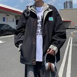 2025秋款宽松大码外套格子拼接青年男休闲夹克6650P88控128，男装夹克，电商A034