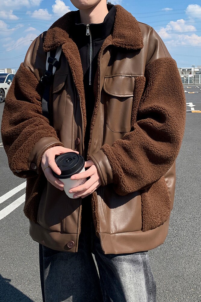 外景港风加厚保暖外套冬大码羊羔毛棉服潮男棉衣6681P118控168,男装棉衣,电商A034
