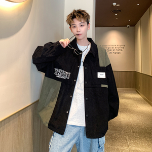 新款日系灯芯绒休闲夹克 男宽松休闲外套港风外景 6629 P68控98图片