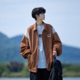 相机片新款港风宽松休闲棒球服夹克百搭外套男6631P88控118，男装夹克，电商A034