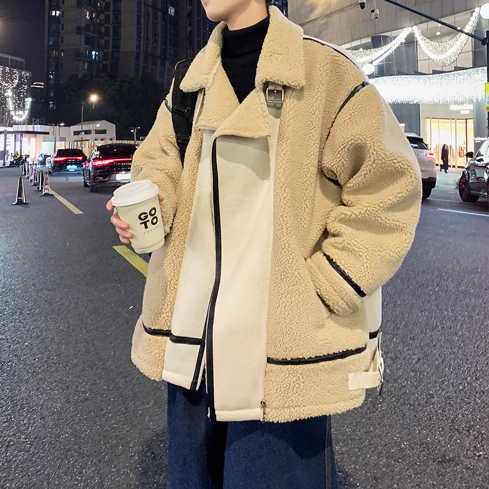 冬季宽松外套大码羊羔毛棉服男女潮牌加厚棉衣6661P118控178,男装棉衣,电商A034