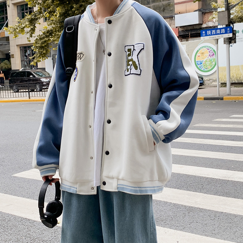 秋款2024港风大码棒球服潮男休闲夹克外套A0342259P70控88，男装夹克，电商A034