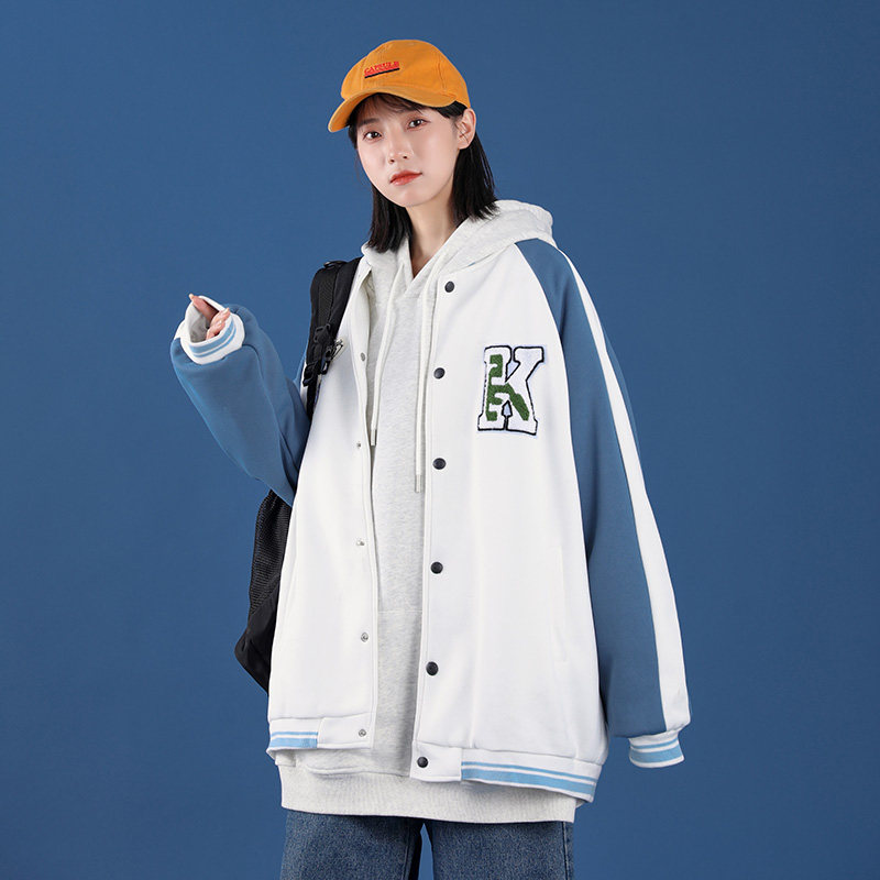 春秋款港风大码情侣棒球服潮男休闲夹克外套A0342259P70控88,男装夹克,电商A034
