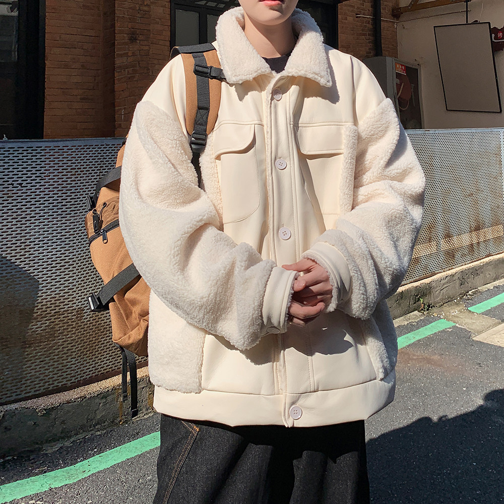 外景港风加厚保暖外套冬大码羊羔毛棉服潮男棉衣6681P118控168,男装棉衣,电商A034