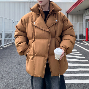 外景宽松棉服假两件外套大码棉袄 潮男加厚棉衣 6658 P120控178图片