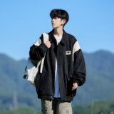 相机片撞色日系宽松休闲棒球服夹克百搭外套男6631P88控118，男装夹克，电商A034