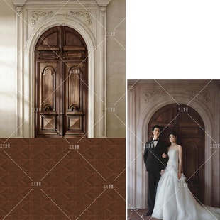 影楼婚纱欧式石膏墙油画拍照背景布新款复古法式浮雕实景背景布