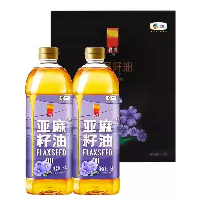 中粮悦润亚麻籽油新疆食用油一级冷榨