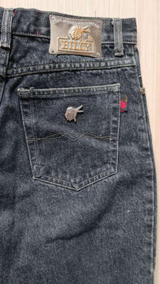 金属牌比利牛仔裤中古着