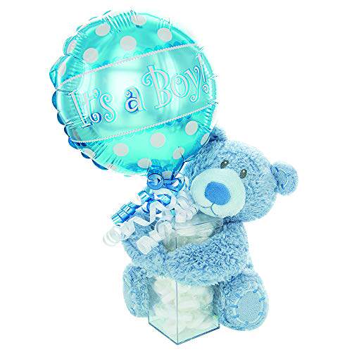 baby boy gift balloon set with teddy bear | its