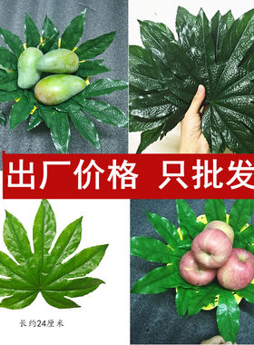 装饰用品假树叶水果摊八角金盘