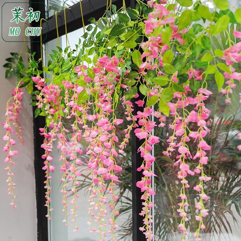 仿真紫藤花豆花花藤壁挂婚礼婚庆装饰花绢花酒店餐厅吊顶绿叶藤条,家居饰品,仿真花/假花,淘宝优惠券,粉丝福利购,淘宝优惠卷