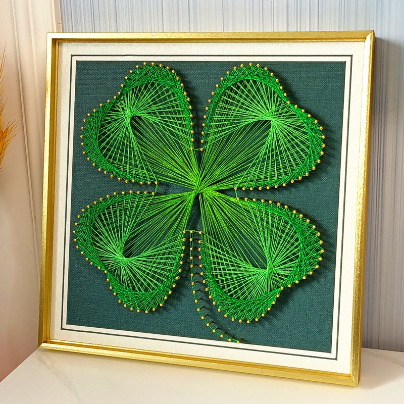 幸运草 有你真好钉子绕线画diy材料包 缠绕画 团建四叶草手工礼物,家居饰品,DIY/数字油画,淘宝优惠券,粉丝福利购,淘宝优惠卷