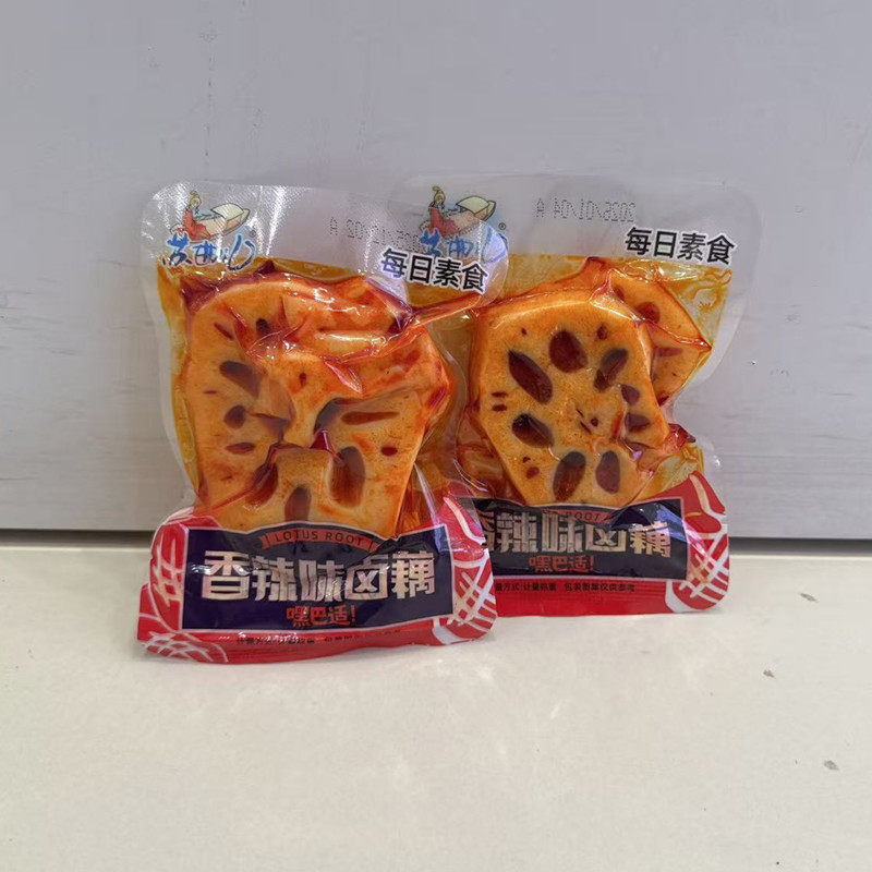 苏曲儿香辣味卤藕独立小包装散装开袋即食卤藕片卤味素食零食小吃