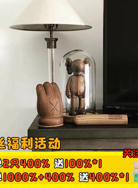 胡桃木bearbrick积木熊藤原浩联名MAND KAWS父子款匹诺曹潮玩手办