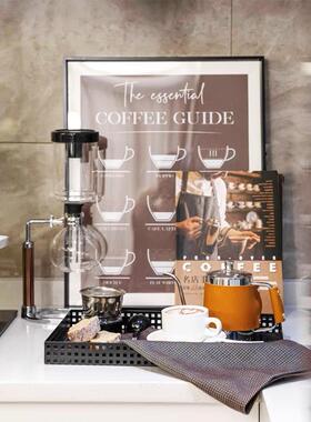 样板间厨房水吧台面咖啡主题装饰