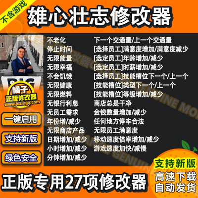 Big Ambitions雄心壮志修改器 正版steam辅助科技存档修改工具