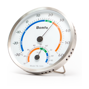 家用不锈钢温度计室内干湿温度计高精度温湿度计台挂大棚温湿度表