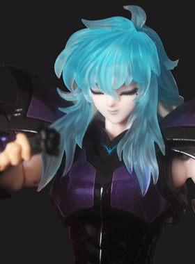 圣衣神话 幻模 双鱼座 双鱼ex 2.0 蓝灰色/亮黄色头发 夜光 现货