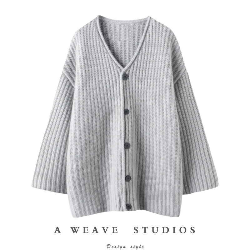 这版型怎么穿都美~重磅加厚粗棒针羊绒开衫女纯羊绒毛衣宽松外套,女装/女士精品,羊绒衫,淘宝优惠券,粉丝福利购,淘宝优惠卷