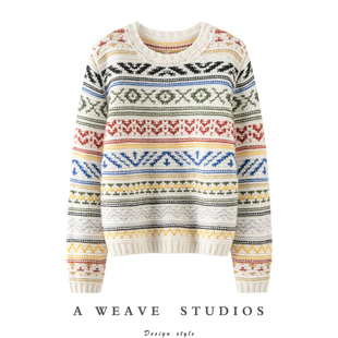 美过整个冬天~优雅与气场重磅加厚!羊绒衫女圆领纯羊绒毛衣宽松