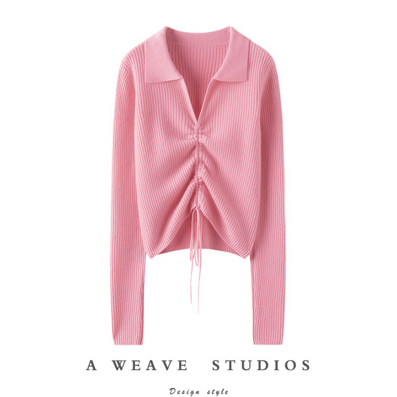 心动秀场C位！2024新款100%纯羊绒V领皱褶羊绒针织衫上衣女,女装/女士精品,羊绒衫,淘宝优惠券,粉丝福利购,淘宝优惠卷