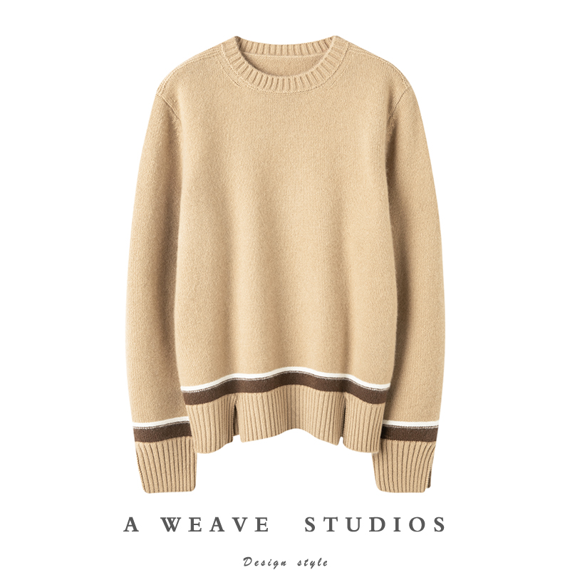 内涵~美到心坎！加厚羊绒衫女圆领套头宽松慵懒风纯山羊绒毛衣冬,女装/女士精品,羊绒衫,淘宝优惠券,粉丝福利购,淘宝优惠卷