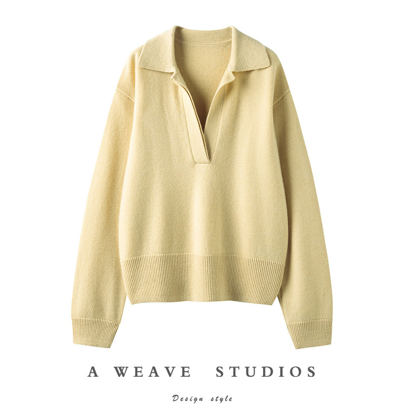 气质好搭 羊绒衫女纯羊绒毛衣轻松又gao级感 polo领外穿羊绒上衣,女装/女士精品,羊绒衫,淘宝优惠券,粉丝福利购,淘宝优惠卷