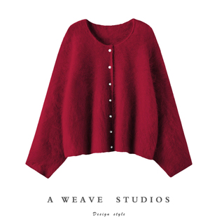 入眼入心感！好搭~24款黑金100%山羊绒拉绒开衫针织毛衣